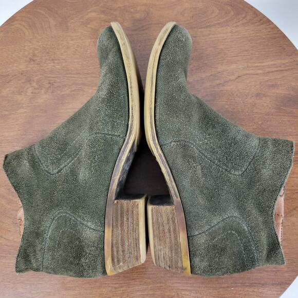 Lucky Brand Womens Brolley Bootie 7.5‎ Gray Suede Leather Zip Up Ankle Western - Picture 13 of 16